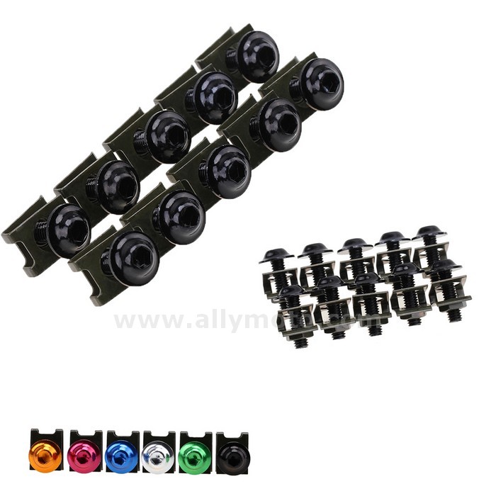 77 10Pcs 6Mm Universal Cnc Motorcycle Fairing Body Work Bolts Screws@4